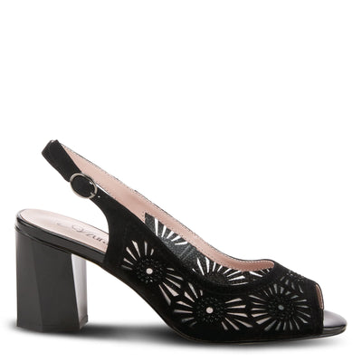 Azura Women's Engagement Heeled Sandal, Black Suede, 9.5-10