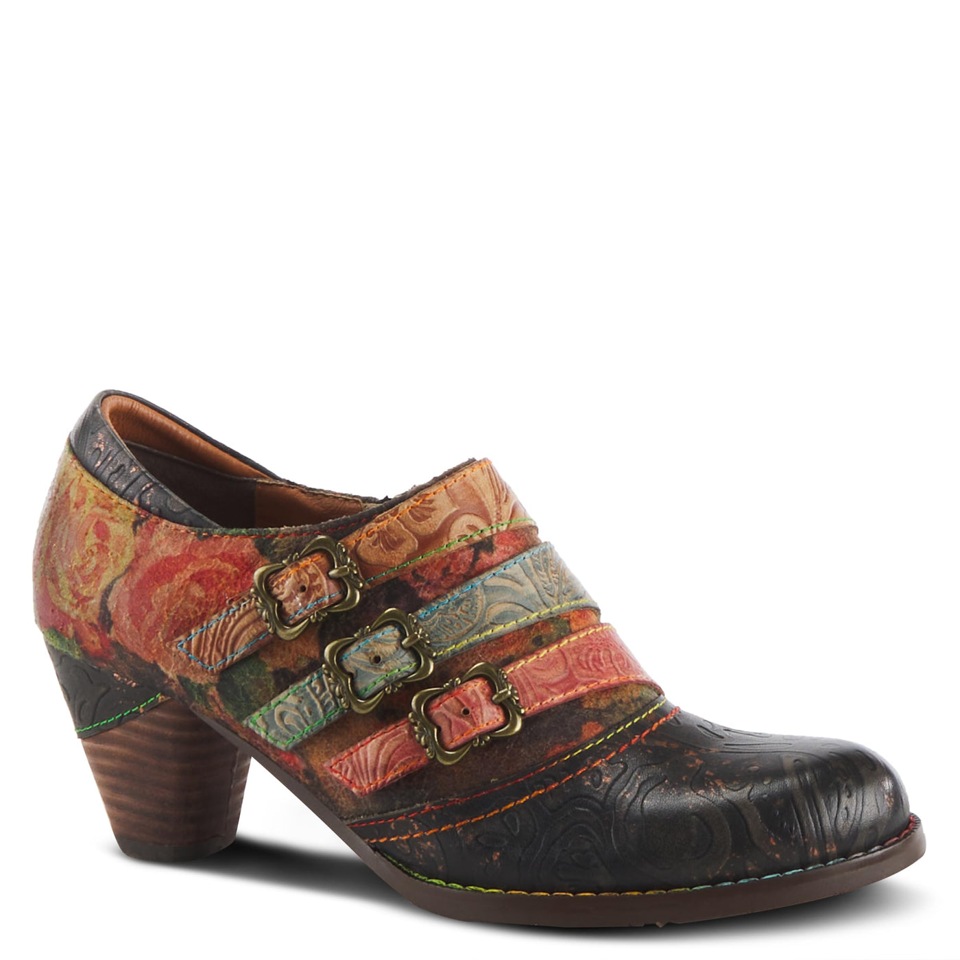 Spring Step L'Artiste Graphic Shoes for Women - Comfortable Womens Booties - Ladies Shoes with Zipper Closure and Microsuede Insole - Black Multi EU 41 / US 9.5-10
