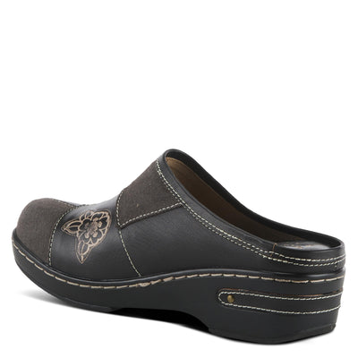 Spring Step L'Artiste Women's Woodside Leather Open Back Clog Black Multi EU 40 / US 9