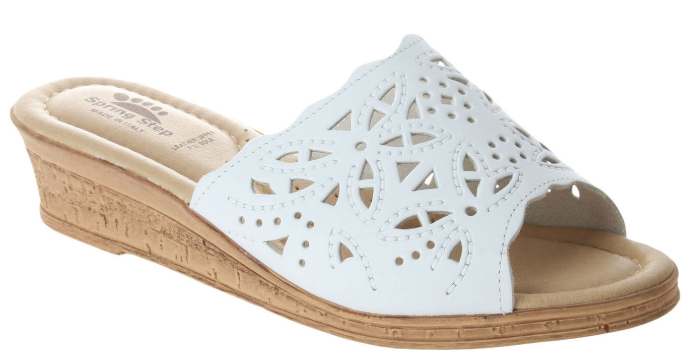 Women's Spring Step Slide Sandals WHITE 37 M EU, 6.5-7 M