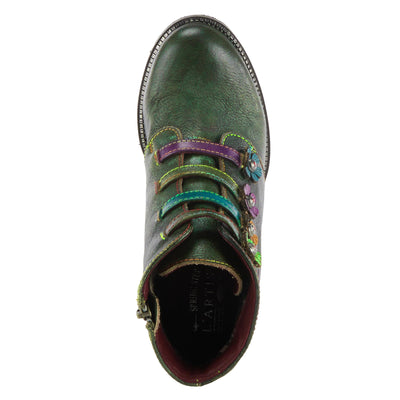 Spring Step L'Artiste Women's Maleeka Leather Mid Calf Boot Green Multi EU 37 / US 6.5-7