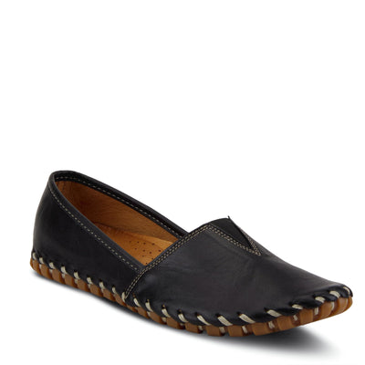 Spring Step Kathaleta Shoes for Women - Ladies Slip-On Shoes with Rubber Outsole - Comfortable Leather Shoes for Womens - Black EU 42 / US 10.5-11