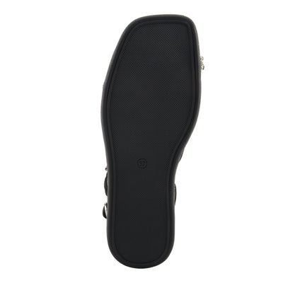 PATRIZIA Women's SHINYQUEEN Flat Sandals Black EU 40 / US 9