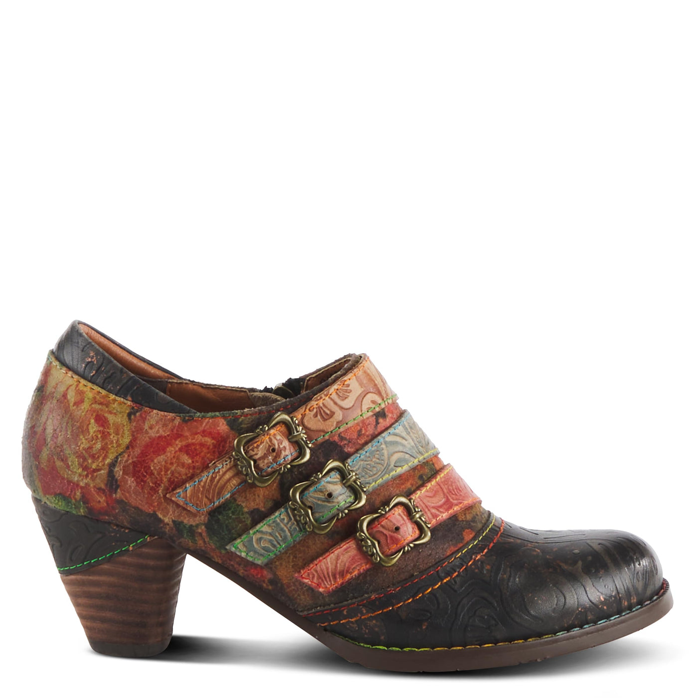 Spring Step L'Artiste Graphic Shoes for Women - Comfortable Womens Booties - Ladies Shoes with Zipper Closure and Microsuede Insole - Black Multi EU 41 / US 9.5-10