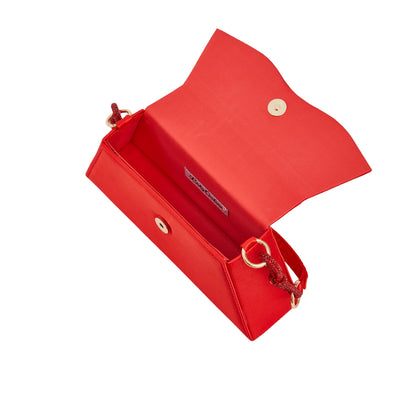 Lady Couture AMY Rhinestone Bow Handbag, Red