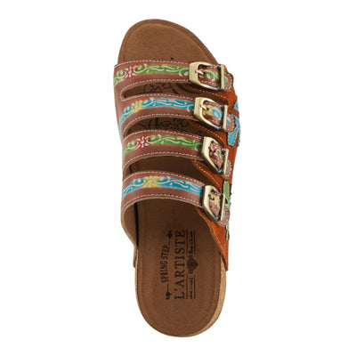 Spring Step L'Artiste Women's TOOCOOL Adjustable Hand-Painted Flatform Sandals