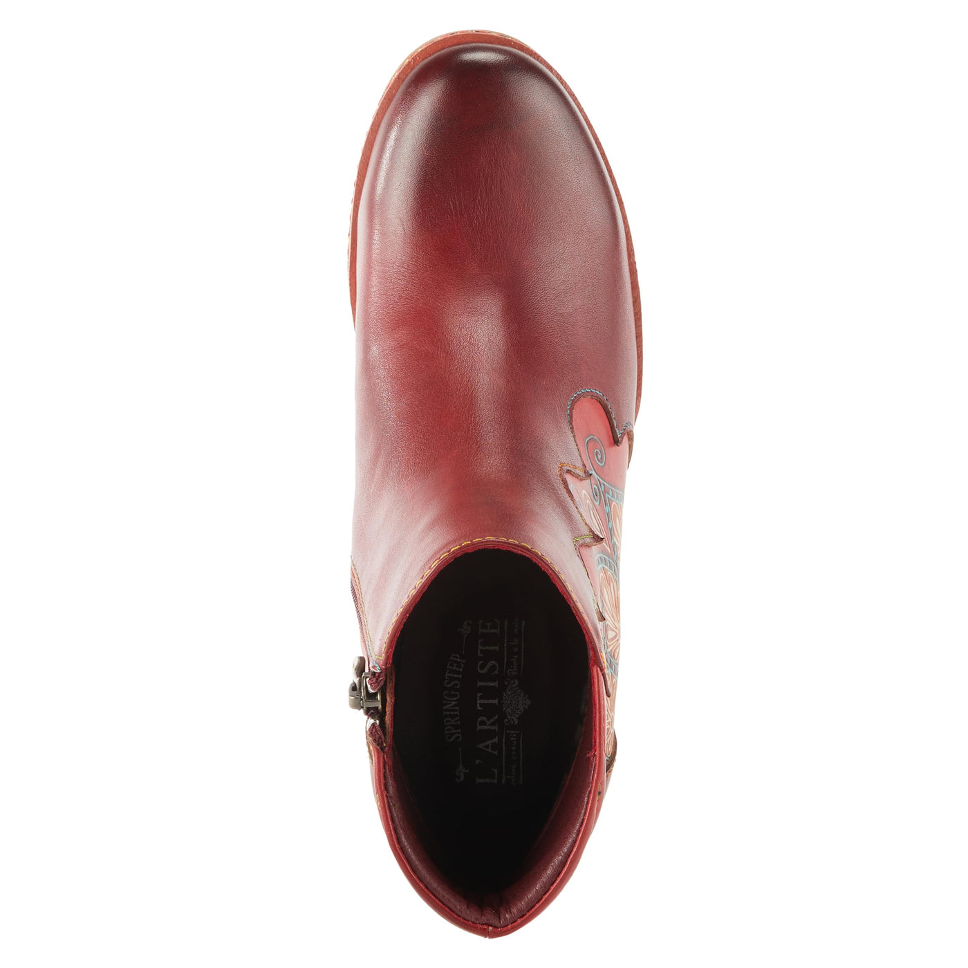 Spring Step L`Artiste Women's Zamihi Leather Bootie Red EU 41 / US 9.5-10