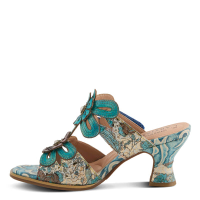 L'Artiste by Spring Step Women's Alania Sandal, Turquoise Multi, 8.5