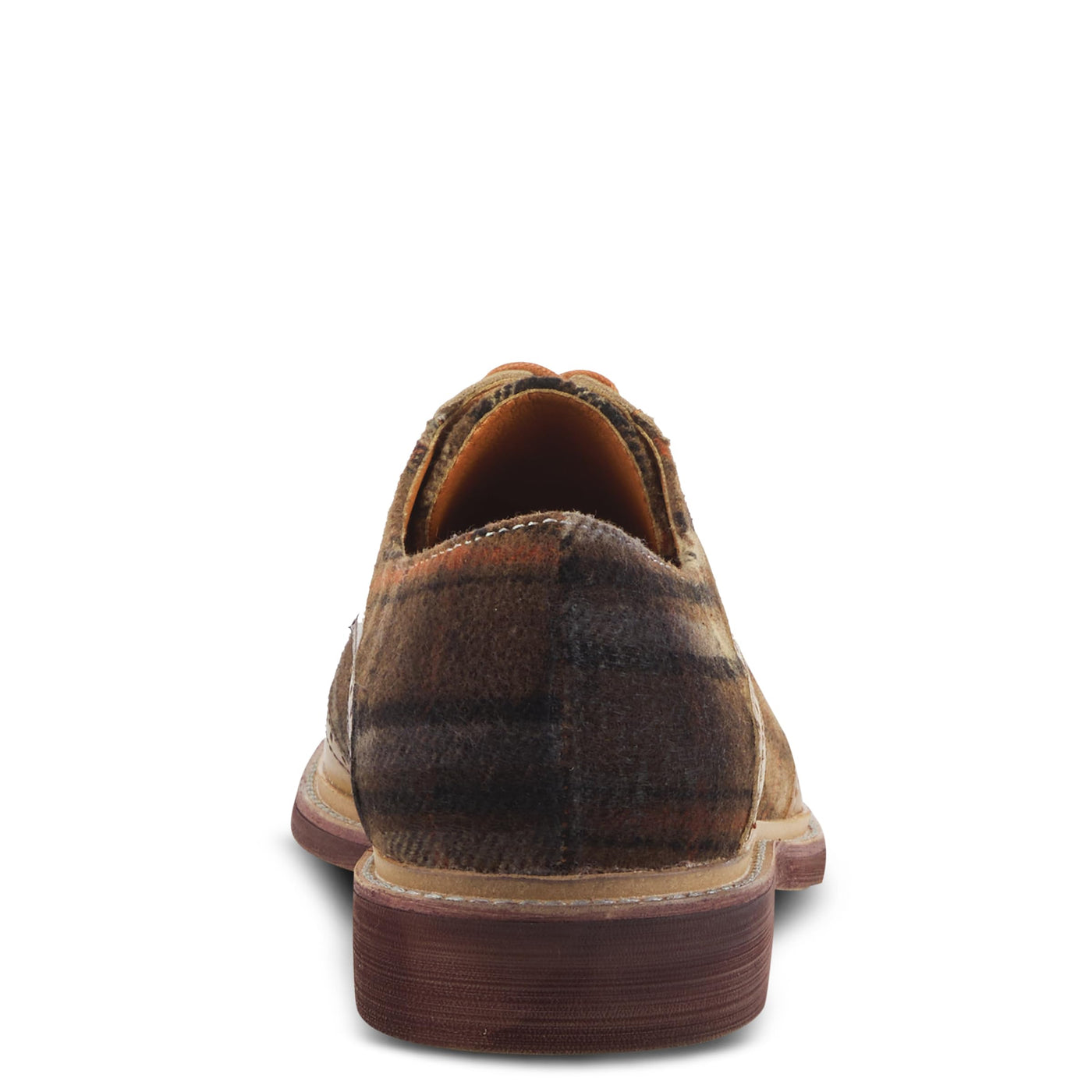 Spring Step L'Artiste Men's Thavo-Plaid Leather Oxford Shoes Tan Multi EU 47 / US 13