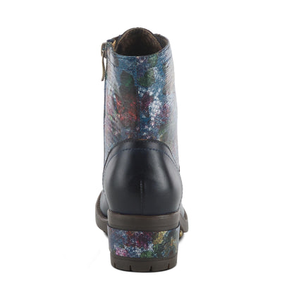 Spring Step L'Artiste Women's Marty-Met Leather Bootie Navy Multi EU 35 / US 5