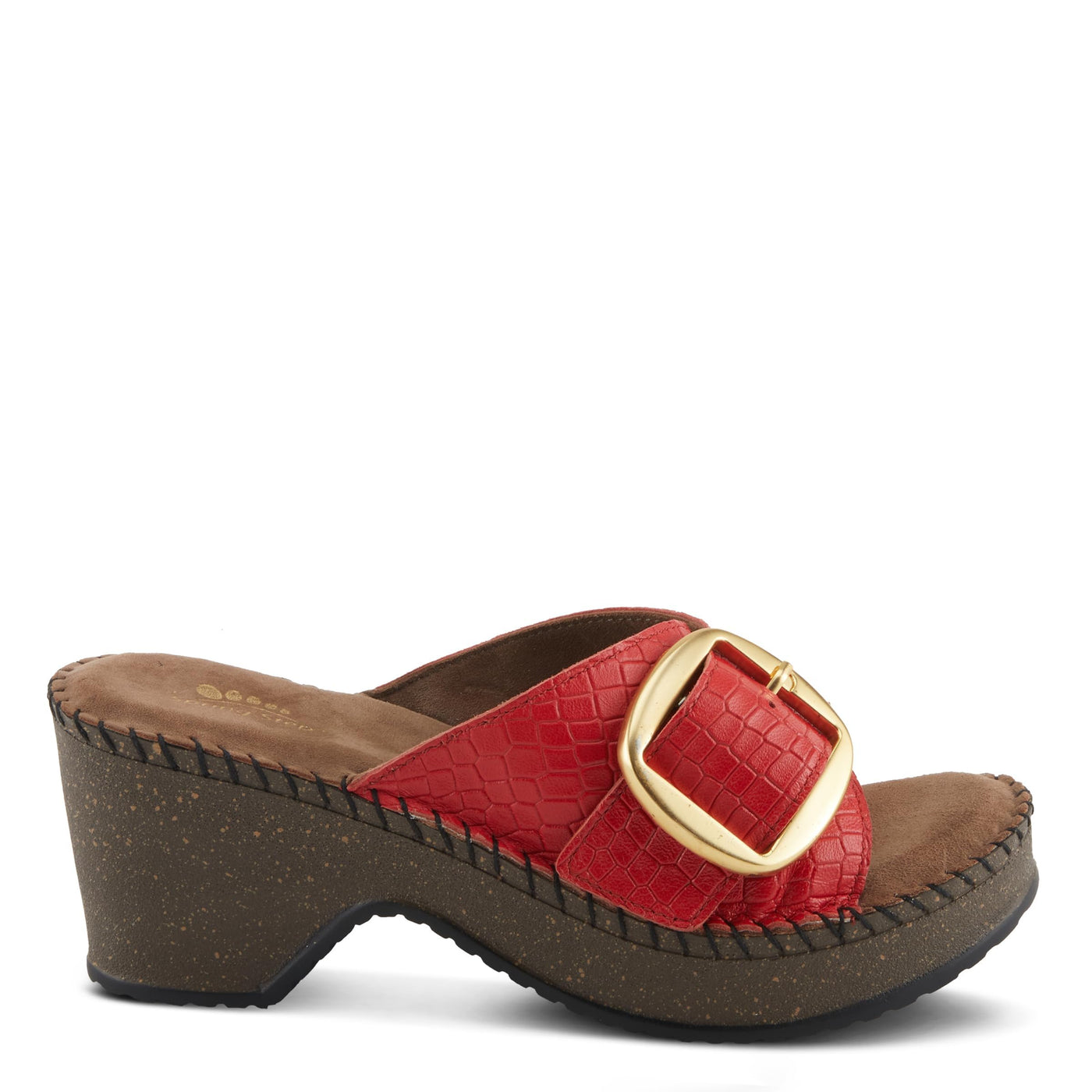 Spring Step NIENNA Women's Demi Wedge Slip-On - Luxurious Comfort, Stylish Sophistication Red EU 40 / US 9