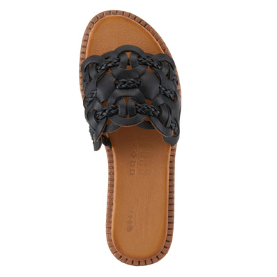 Spring Step Women's Alysia Slide Sandal Black EU 38 / US 7.5-8