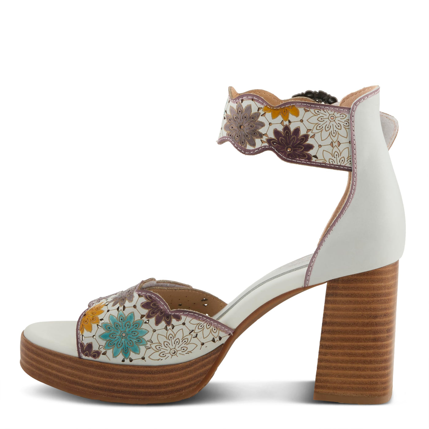 L'Artiste by Spring Step Women's Bangles Sandal, White Multi, 9