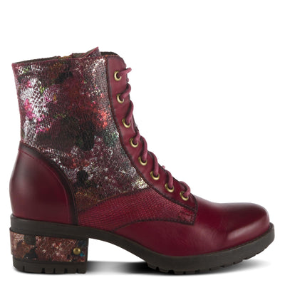 Spring Step L'Artiste Women's Marty-Met Leather Bootie Bordeaux Multi EU 37 / US 6.5-7