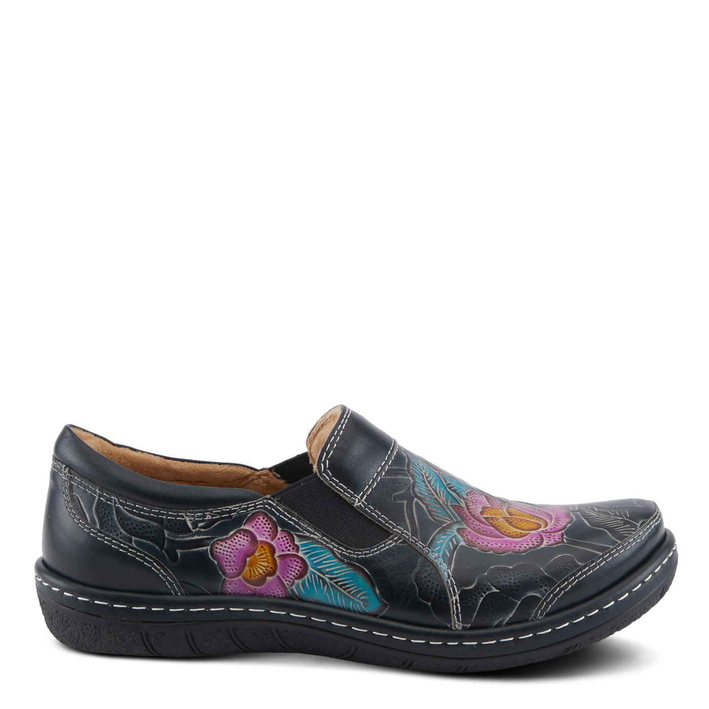 L'Artiste by Spring Step Women's Annawan Loafer Flat, Black Multi, 10