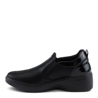 Flexus Women's WRENLY Slip-On Shoes with Faux Leather Upper, Comfortable Fit, and Rubber Outsole Black EU 39 / US 8.5
