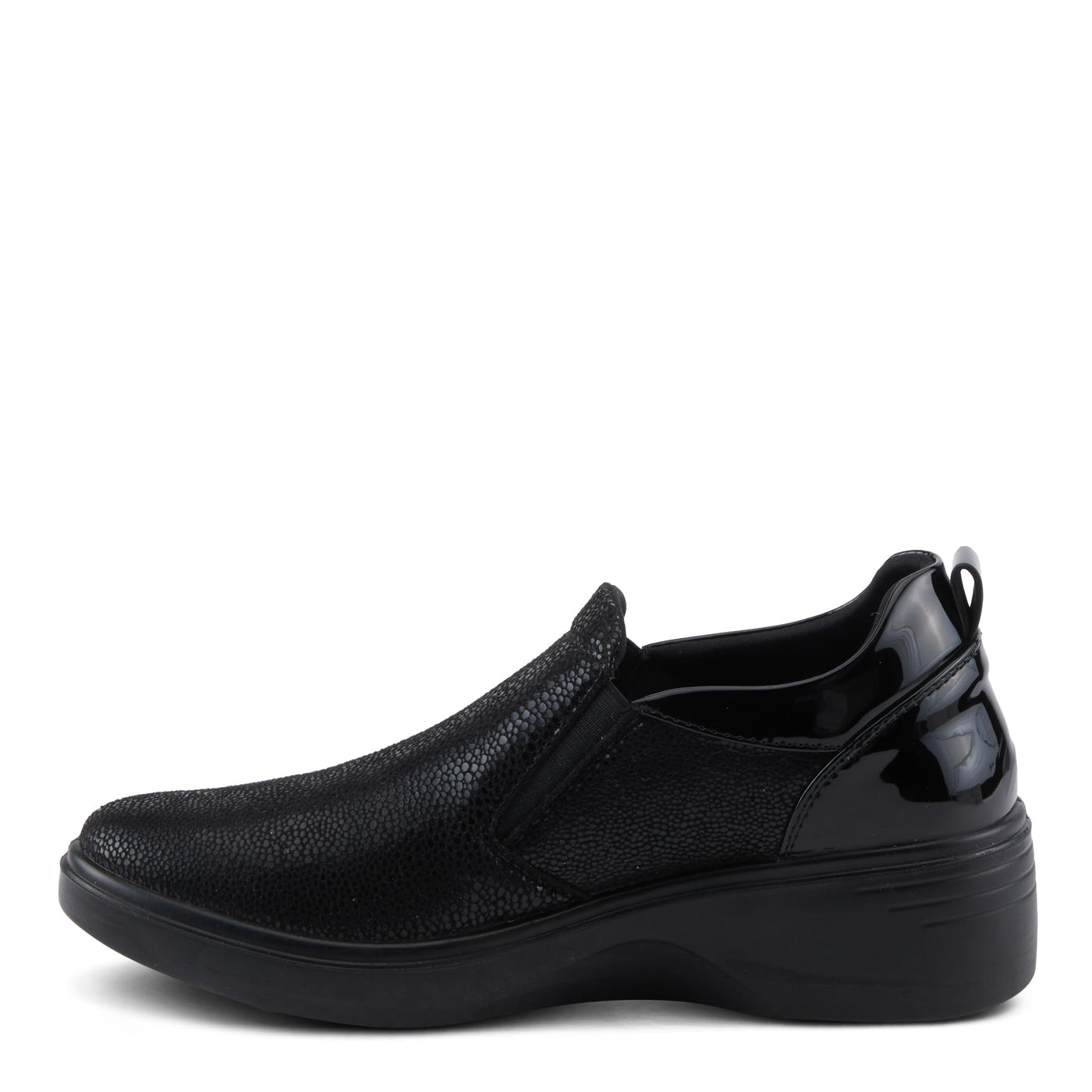 Flexus Women's WRENLY Slip-On Shoes with Faux Leather Upper, Comfortable Fit, and Rubber Outsole Black EU 40 / US 9