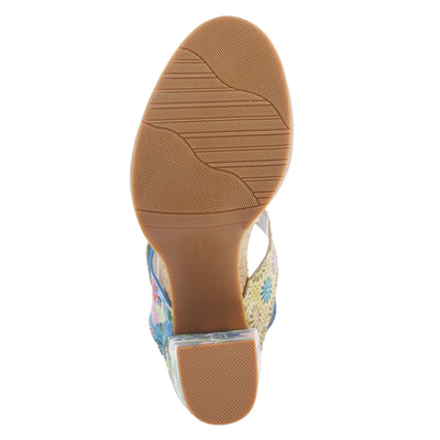 Spring Step L'Artiste Women's Guitarra Back Strap High Heel Sandal Blue Multi EU 42 / US 10.5-11