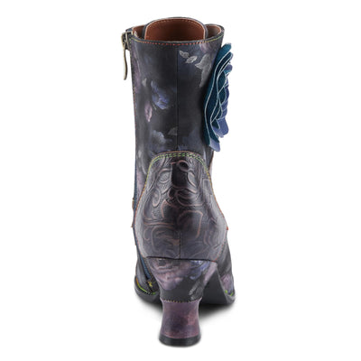 Spring Step L'Artiste Roselia-Stunin Women's Lace Up Bootie - Gorgeous Details, Show-Stopping Floral Ankle Boots Plum Multi EU 38/ US 7.5-8
