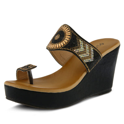 Patrizia Women's Heena Slide Sandal, Black, 10.5-11