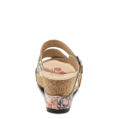 Spring Step L'Artiste Women's Baocire Wedge Sandal Camel Multi EU 36 / US 5.5-6