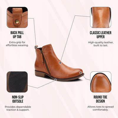 Spring Step Women's Oziel Boot, Camel, 9.5-10