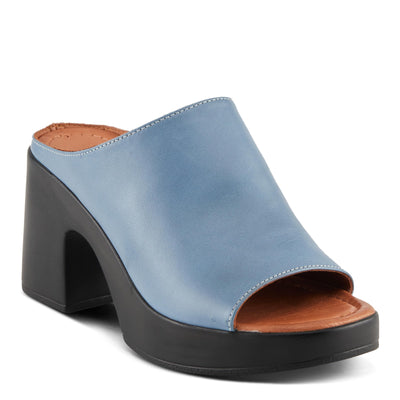 Spring Step NIKAYON Women's Blocked Heeled Mules with Genuine Leather Upper