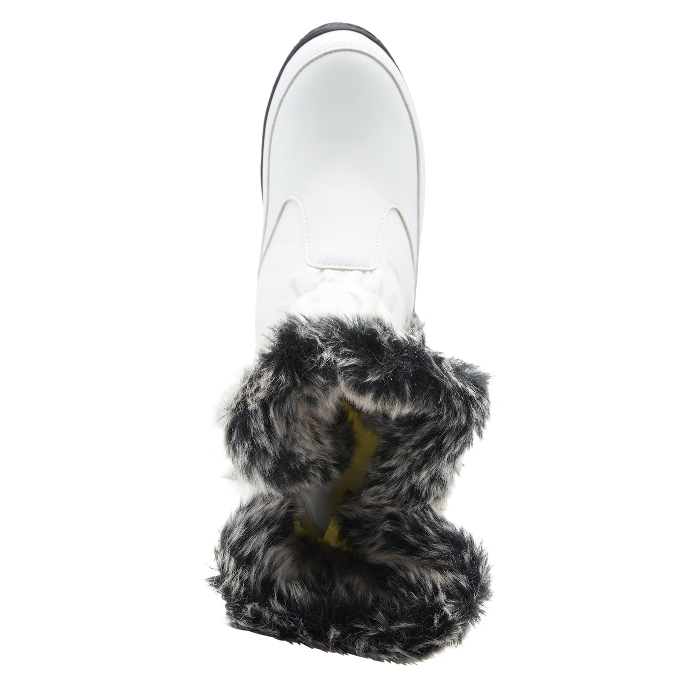 Flexus Spring Step Citywalk Tall Waterproof Winter Boots for Women - Ladies Snow Boots with Cozy Nylon & Faux Fur Lining - Women's Mid-Calf Boots with Zipper Closure - White US 10.5-11