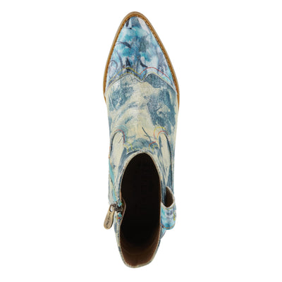 Spring Step L'Artiste Women's FLIRTINI Western Summer Boots - Metallic Leather, Pull Tabs, Low Stacked Heel Pink Multi EU 38 / US 7.5-8