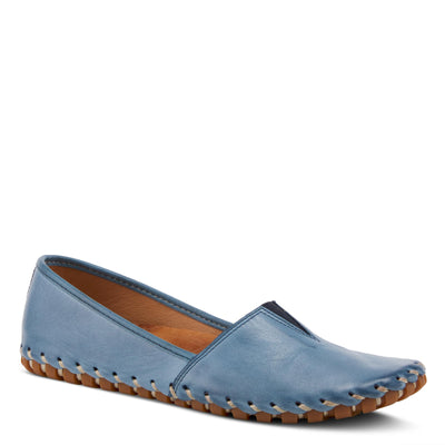 Spring Step Kathaleta Shoes for Women - Ladies Slip-On Shoes with Rubber Outsole - Comfortable Leather Shoes for Womens - Blue EU 41 / US 9.5-10