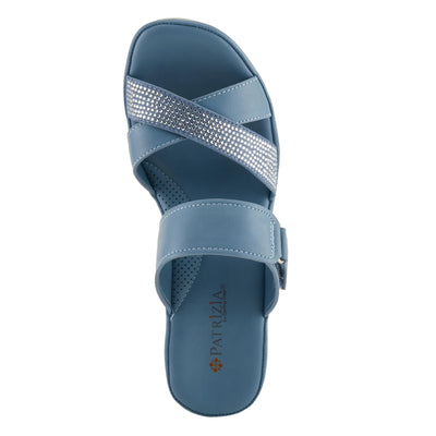 PATRIZIA Women's SCALAN Crystal-Adoed Slide Sandals Blue EU 40 / US 9