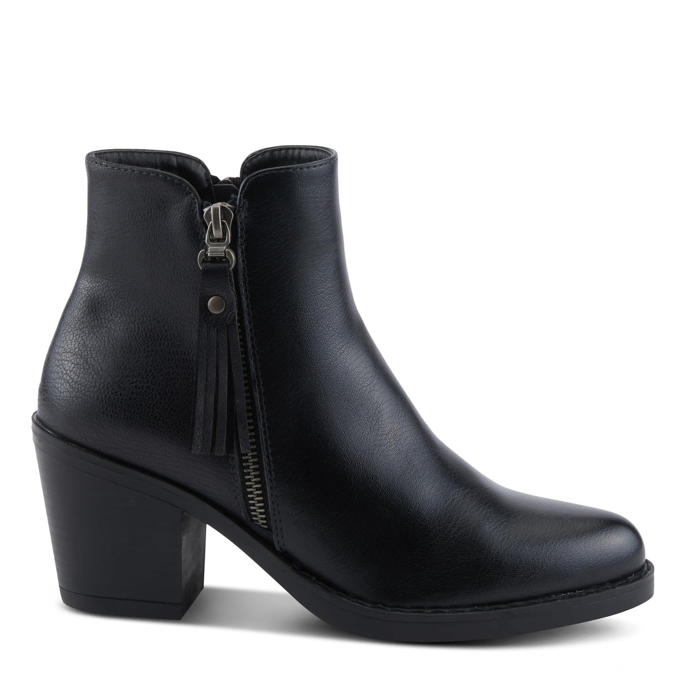 PATRIZIA Women's ALRK Heeled Booties with Fringe Tassels, Zipper Closure, and Western-Inspired Design Black EU 41 / US 9.5-10