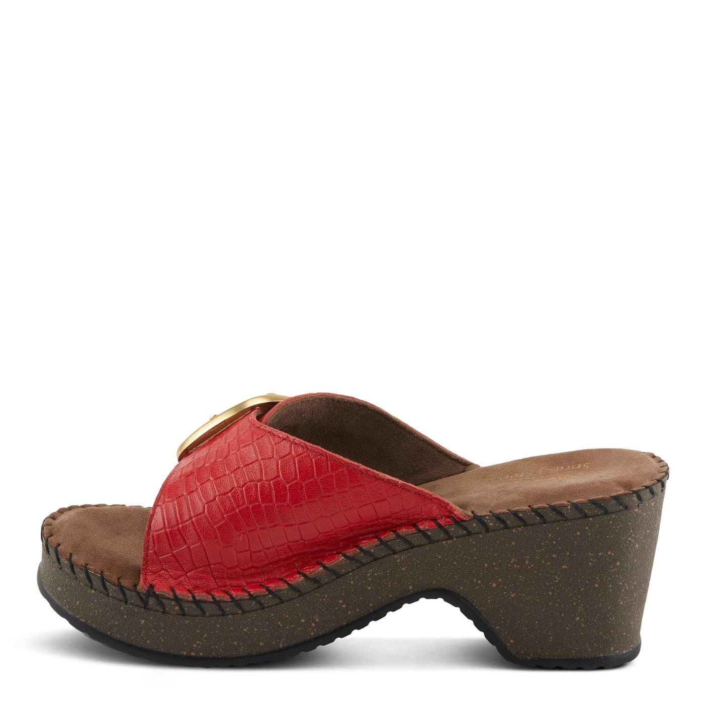 Spring Step NIENNA Women's Demi Wedge Slip-On - Luxurious Comfort, Stylish Sophistication Red EU 38 / US 7.5-8