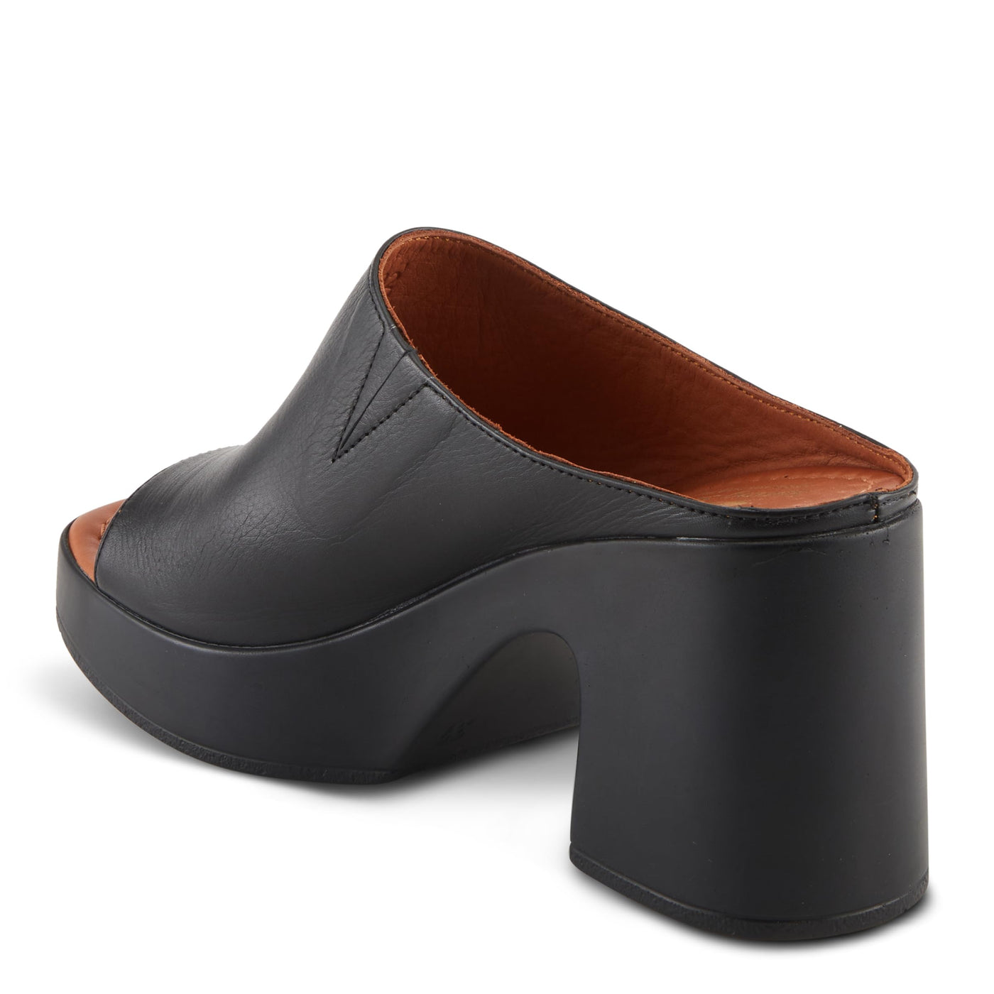 Spring Step NIKAYON Women's Blocked Heeled Mules with Genuine Leather Upper Black EU 41 / US 9.5-10