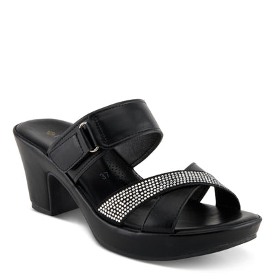 PATRIZIA Women's SCALAN Crystal-Adoed Slide Sandals Black EU 39 / US 8.5