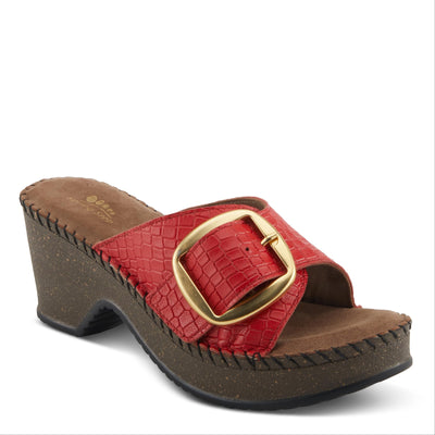 Spring Step NIENNA Women's Demi Wedge Slip-On - Luxurious Comfort, Stylish Sophistication Red EU 38 / US 7.5-8