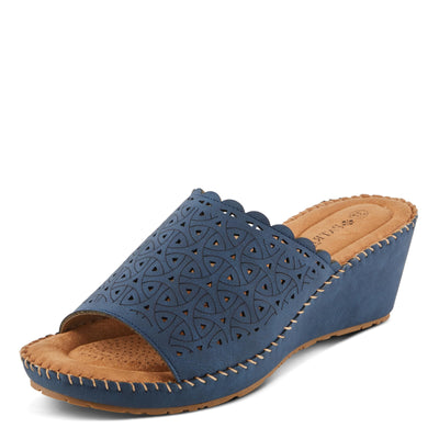 PATRIZIA Women's CHANDELLA Slide Wedge Sandals Blue EU 37 / US 6.5-7