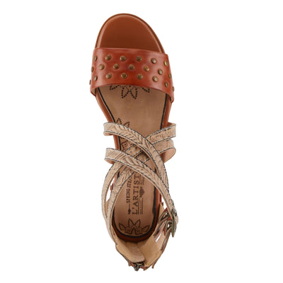 Spring Step L'Artiste Women's Carys High-Energy Stud Detail Sandals - Stylish, Snug Fit for Adventures Camel EU 41 / US 9.5-10
