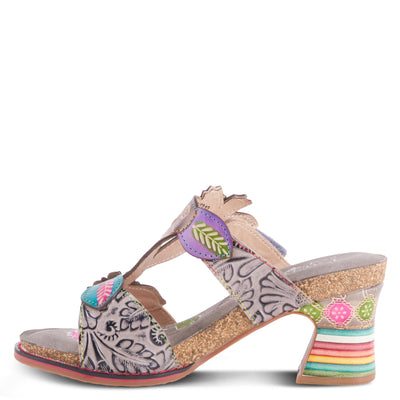 Spring Step L'Artiste Women's Rossie Slide High Heel SandalGrey Multi EU 36 / US 5.5-6