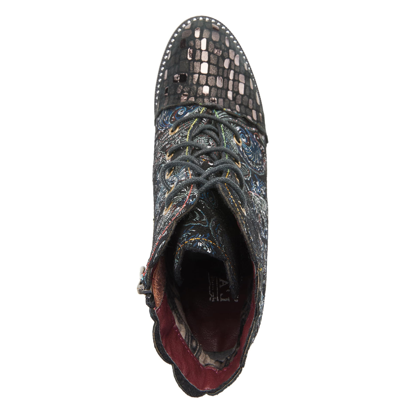 Spring Step L'Artiste Women's Glitterail Bootie Pewter Multi EU 37 / US 6.5-7