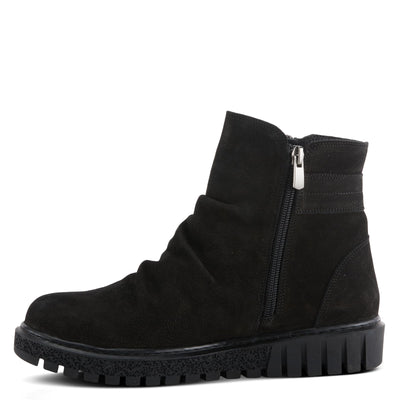 Spring Step Women's Addlyn Nubuck Leather Bootie Black Nubuck EU 40 / US 9