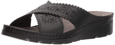 Flexus by Spring Step Women's Passat Slide Sandal, Black, 39 M EU (US 8.5 US)
