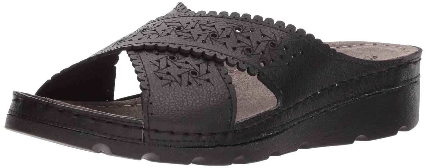 Flexus by Spring Step Women's Passat Slide Sandal, Black, 41 M EU (US 9.5-10 US)
