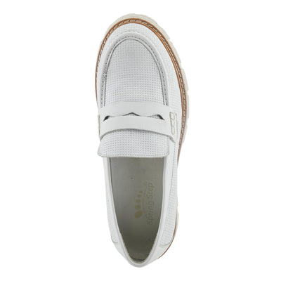 Spring Step Lexington Women's Lugged Loafers with Soft Leathers and Penny Keeper Detail White EU 42 / US 10.5-11