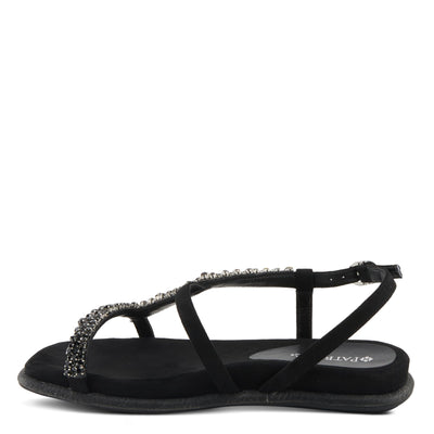 PATRIZIA Women's SHINYQUEEN Flat Sandals Black EU 40 / US 9