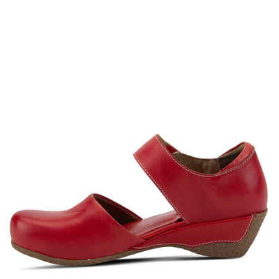 L�Artiste by Spring Step Women's Gloss Mary Jane Flat, Red, 41 EU/9.5-10 M US