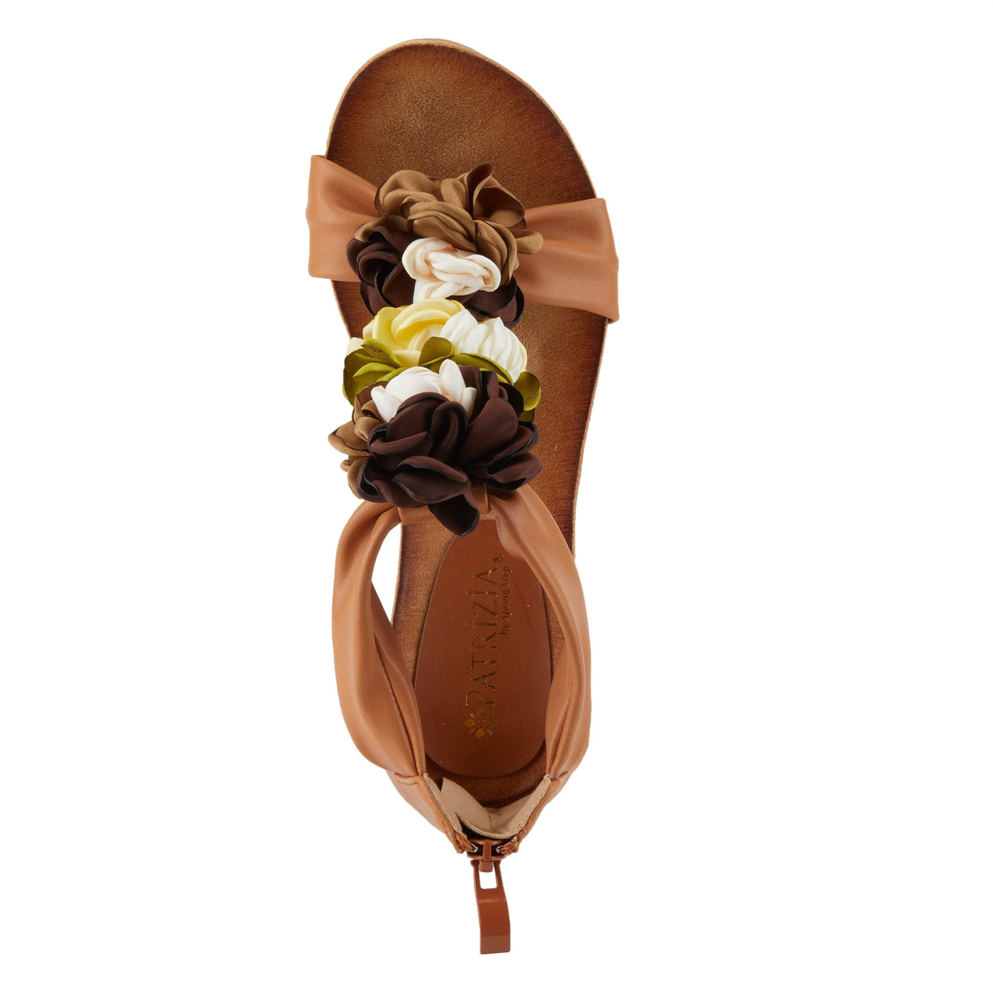 PATRIZIA Women's Begonia T-Strap Wedge Sandal Camel Multi EU 39 / US 8.5