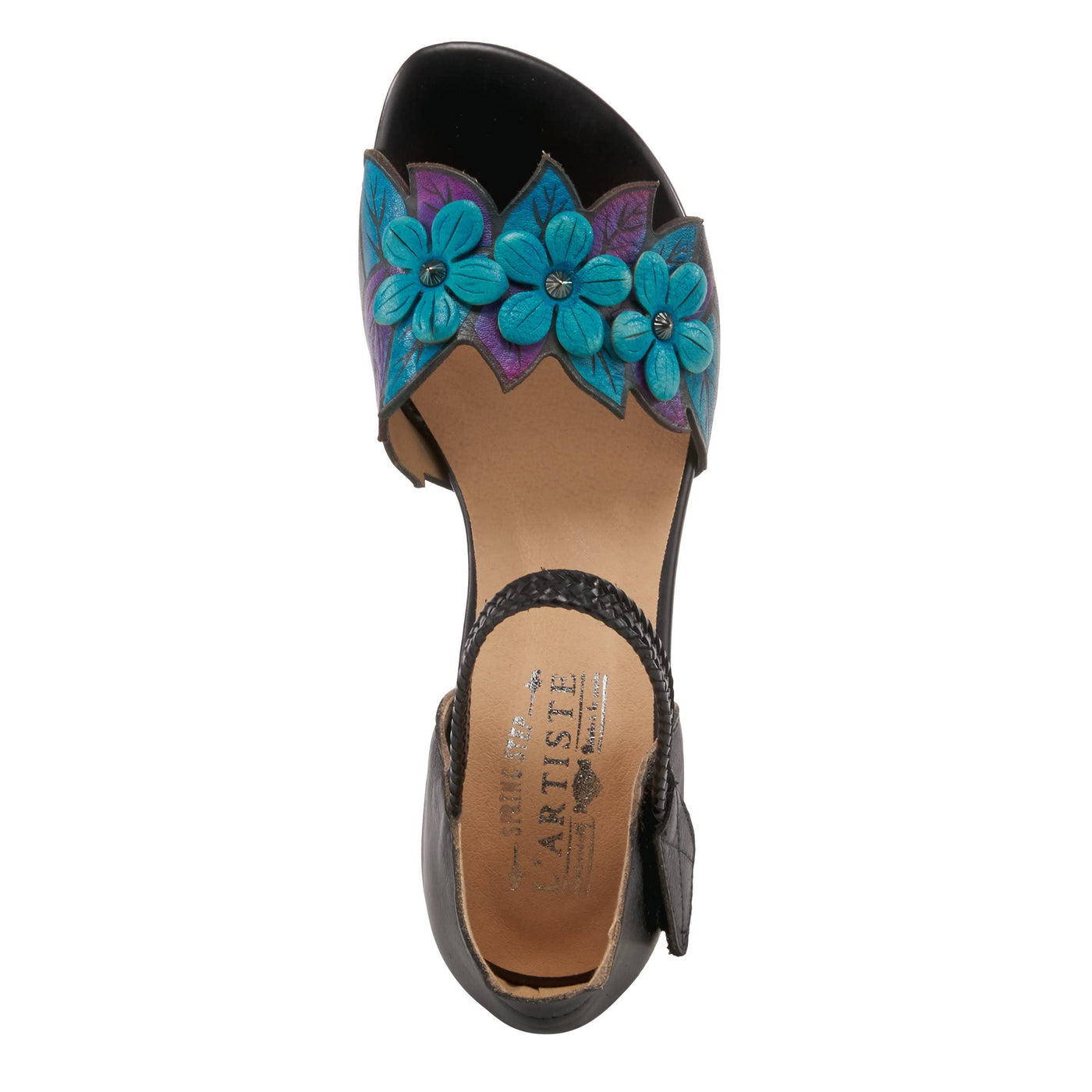 Spring Step L'Artiste Women's Compelling Maryjane Sandal Black Multi EU 37 / US 6.5-7
