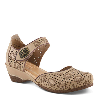 L'Artiste by Spring Step Women's Americana Mary Jane Flat, Beige, 5