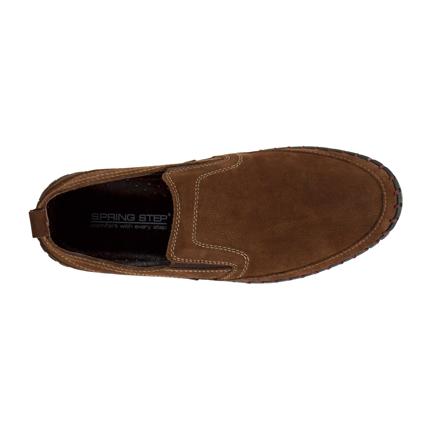 Spring Step Men's Marko Slip-On Shoe Brown Nubuck EU 43 / US 9.5-10